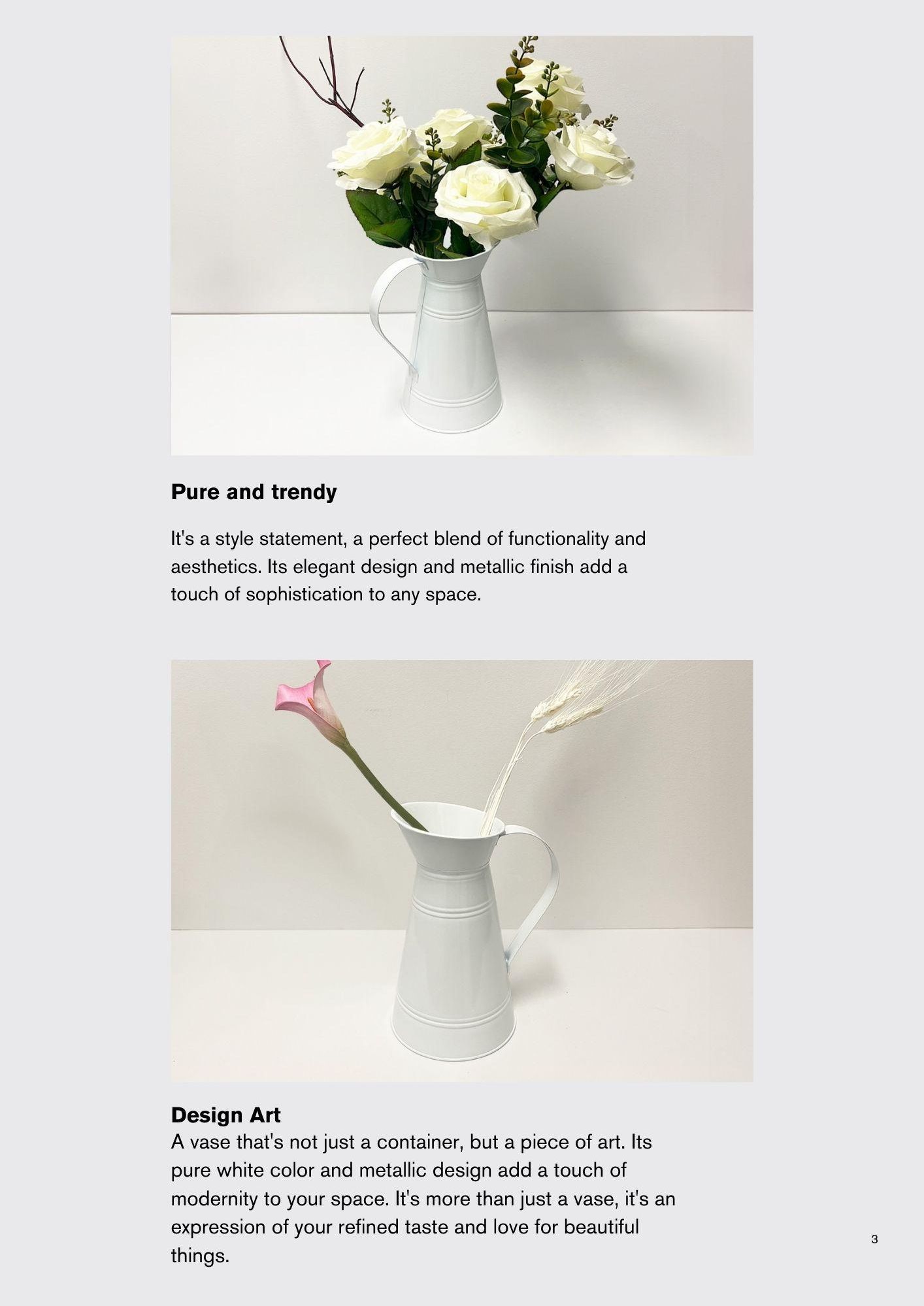 vase and permanent flowers