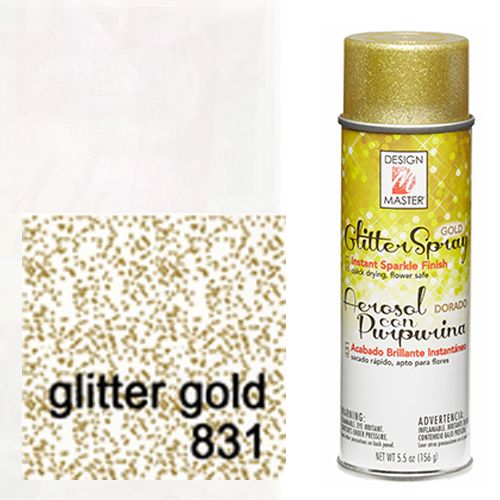 Design Master No.831 Glitter Gold Spray, 5.5 ounces