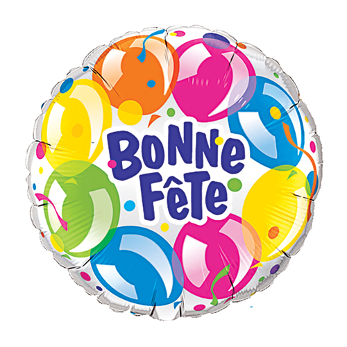 Ballon mylar- Bonne fête chandelle et confetti